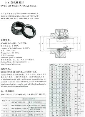 MY型機(jī)械密封